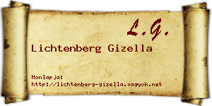 Lichtenberg Gizella névjegykártya